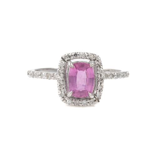 0.71ct Unheated Ceylon Padparadscha Ring