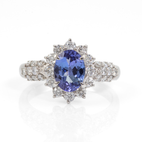 1.26ct Tanzanite & Diamond Ring