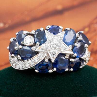 Chanel Comète Sapphire & Diamond Ring - 8