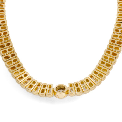 3.04ct Centre Diamond Gold Necklace 147.4g - 5