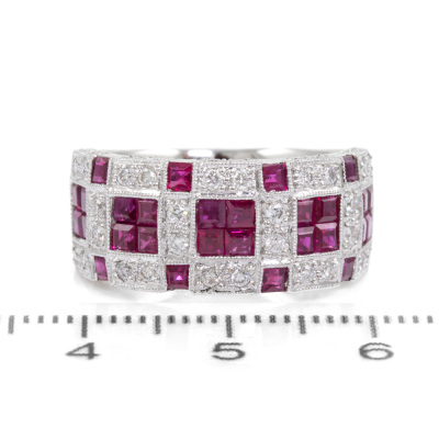 2.18ct Ruby and Diamond Dress Ring - 2