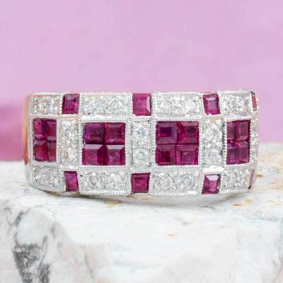 2.18ct Ruby and Diamond Dress Ring - 7