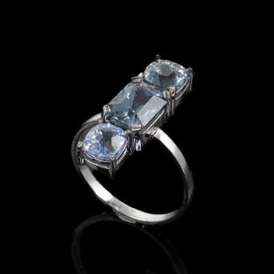 Ceylon Sapphire and Spinel Ring - 6