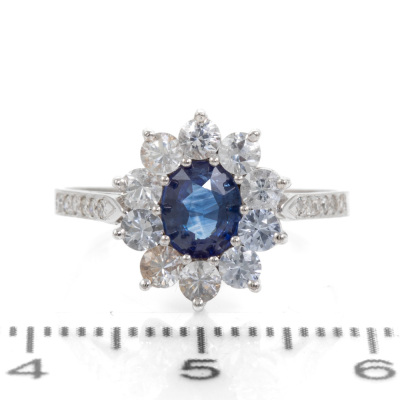0.68ct Sapphire and Diamond Ring - 2