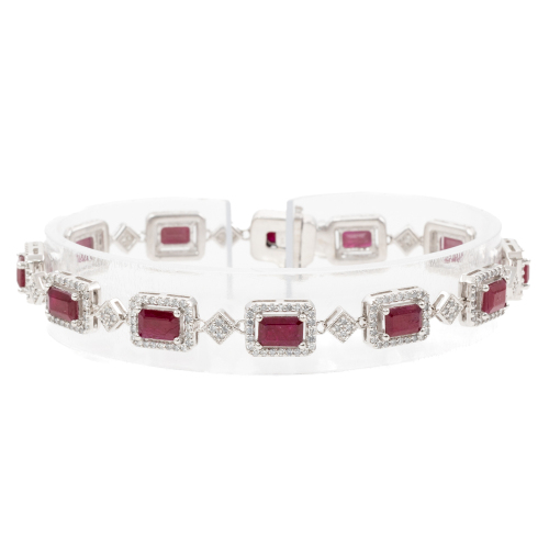 8.70ct Mozambique Ruby & Diamond Bracelet