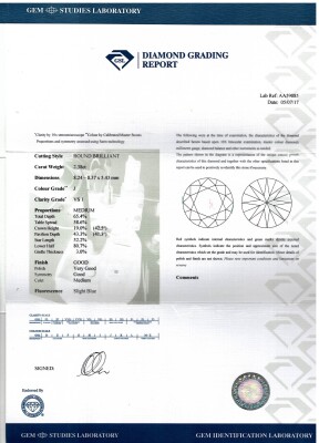 2.38ct Loose Round Diamond J VS1 GSL - 4