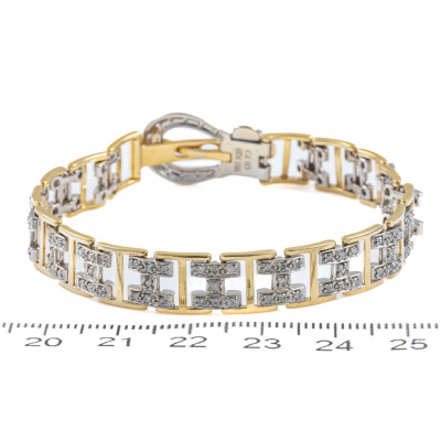1.10ct Diamond Gold Bracelet 20.2g - 2