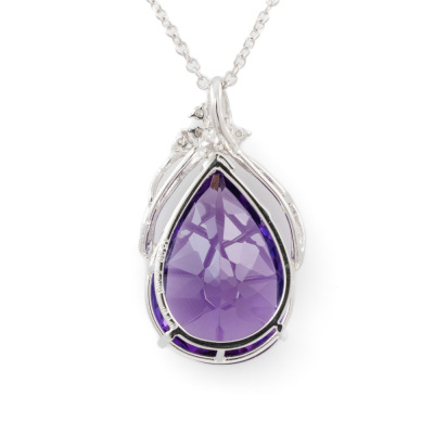 16.93ct Amethyst and Diamond Pendant - 4