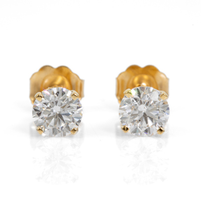 1.09ct Diamond Studs GIA D SI1