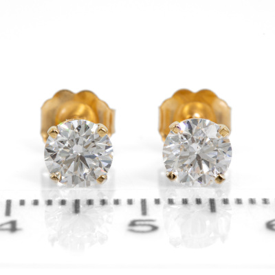 1.09ct Diamond Studs GIA D SI1 - 2