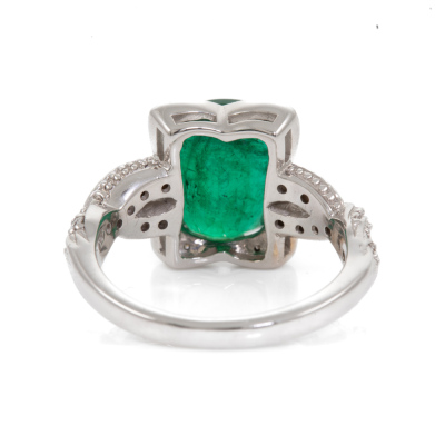 4.97ct Zambian Emerald and Diamond Ring - 5