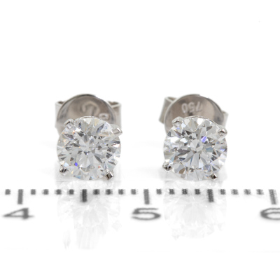 1.08ct Diamonds Studs GIA D VVS1 - 2