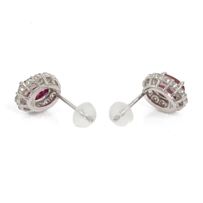 1.18ct Ruby and Diamond Earrings - 4