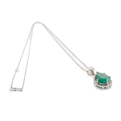 6.76ct Zambian Emerald & Diamond Pendant - 7