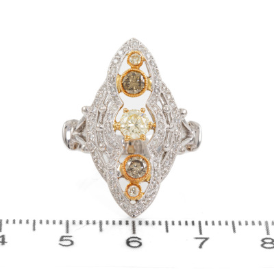 1.17ct Fancy Colour Diamond Dress Ring - 2