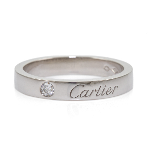 Cartier C De Wedding Ring with Diamond