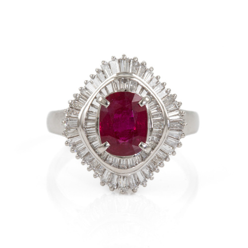 2.18ct Ruby and Diamond Ring