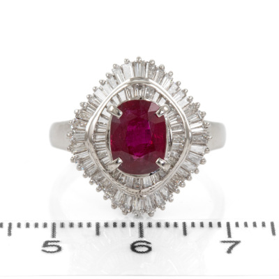 2.18ct Ruby and Diamond Ring - 2