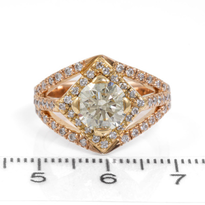 1.52ct Centre Yellow Diamond Ring VS2 - 2