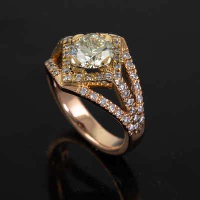 1.52ct Centre Yellow Diamond Ring VS2 - 7