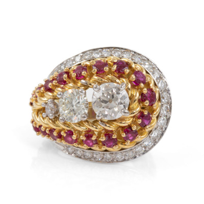 1.25ct Ruby & Diamond Ring