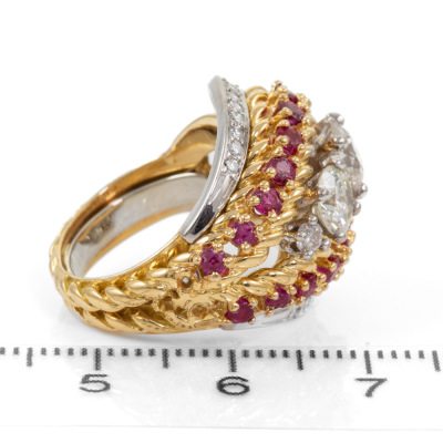 1.25ct Ruby & Diamond Ring - 3