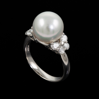 11.2mm South Sea Pearl and Diamond Ring - 5