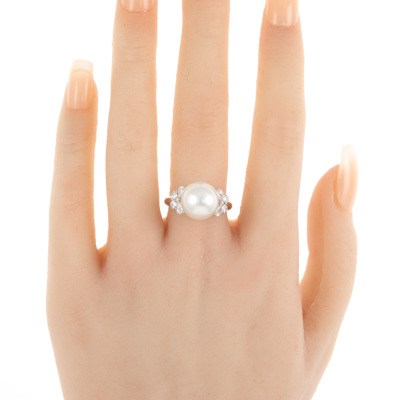 11.2mm South Sea Pearl and Diamond Ring - 6