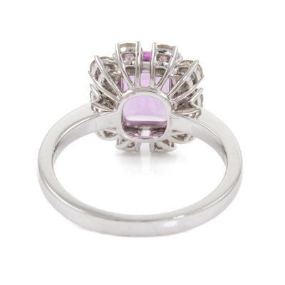 2.10ct Pink Sapphire and Diamond Ring - 4