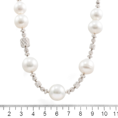 14.1 - 10.9mm South Sea Pearl Necklace - 2