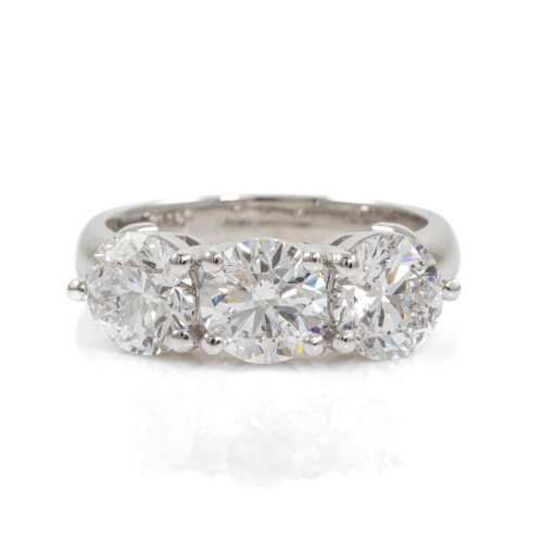 3.03ct Diamond Trilogy Ring GIA D E P1