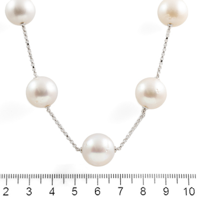 South Sea Pearl Rope Necklace 14.4-11mm - 6