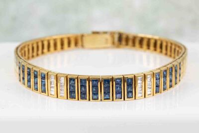 5.75ct Sapphire and Diamond Bracelet - 6