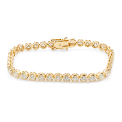 6.57ct Round Diamond Tennis Bracelet - 7