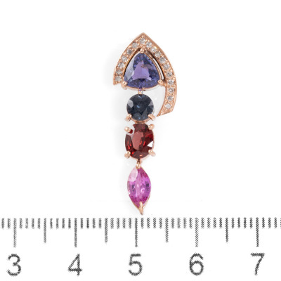 Ceylon Sapphire and Diamond Pendant - 2
