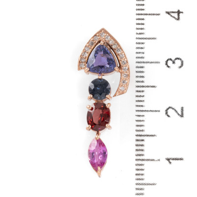 Ceylon Sapphire and Diamond Pendant - 3