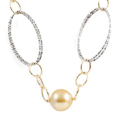 16.6mm-15.0mm South Sea Pearl Necklace