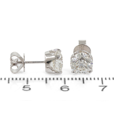 2.01ct Diamond Studs GIA I VS1, I SI1 - 4