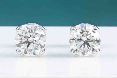 2.01ct Diamond Studs GIA I VS1, I SI1 - 7