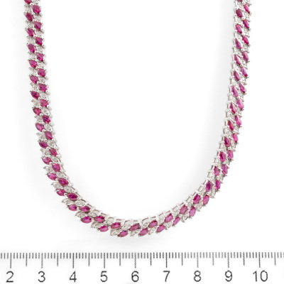 16.00ct Ruby and Diamond Necklace - 2