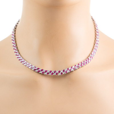 16.00ct Ruby and Diamond Necklace - 7