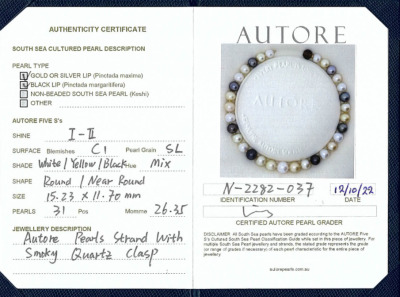 15.23-11.7mm Autore Pearl Necklace - 4