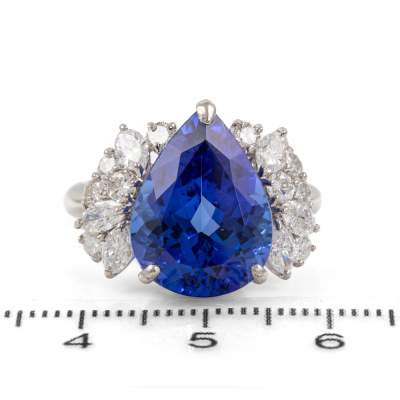 8.11ct Tanzanite & Diamond Ring - 2