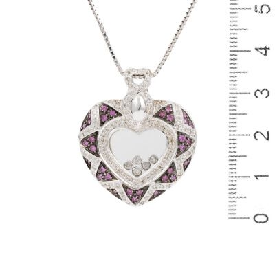 Sapphire and Diamond Pendant - 4