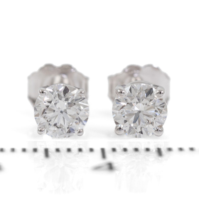 1.00ct Diamond Studs GIA E SI1 - 2