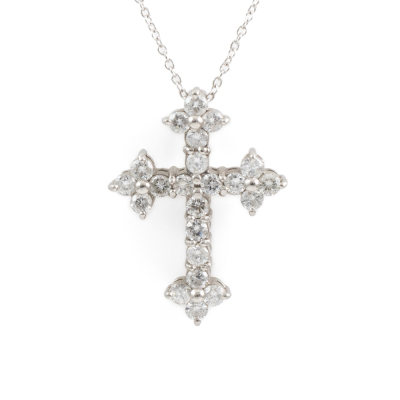 1.02ct Diamond Cross Pendant