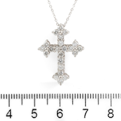 1.02ct Diamond Cross Pendant - 2