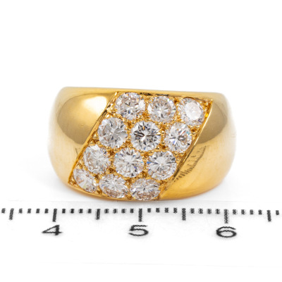 Cartier Vintage Diamond Bombe Ring - 2