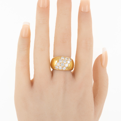 Cartier Vintage Diamond Bombe Ring - 7