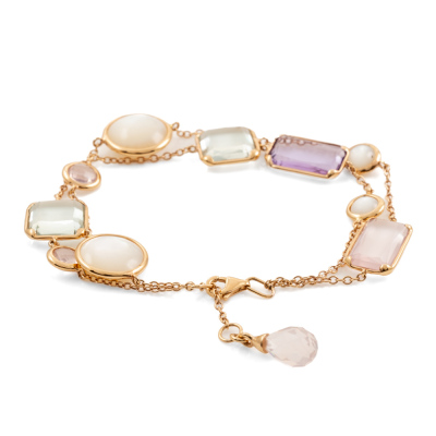 Multi-Colour Quartz and MOP Bracelet - 4